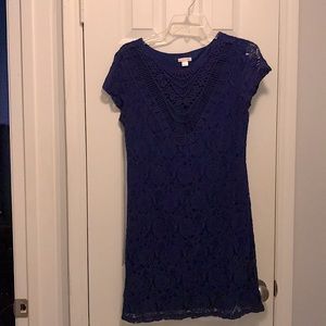 Blue laced dress